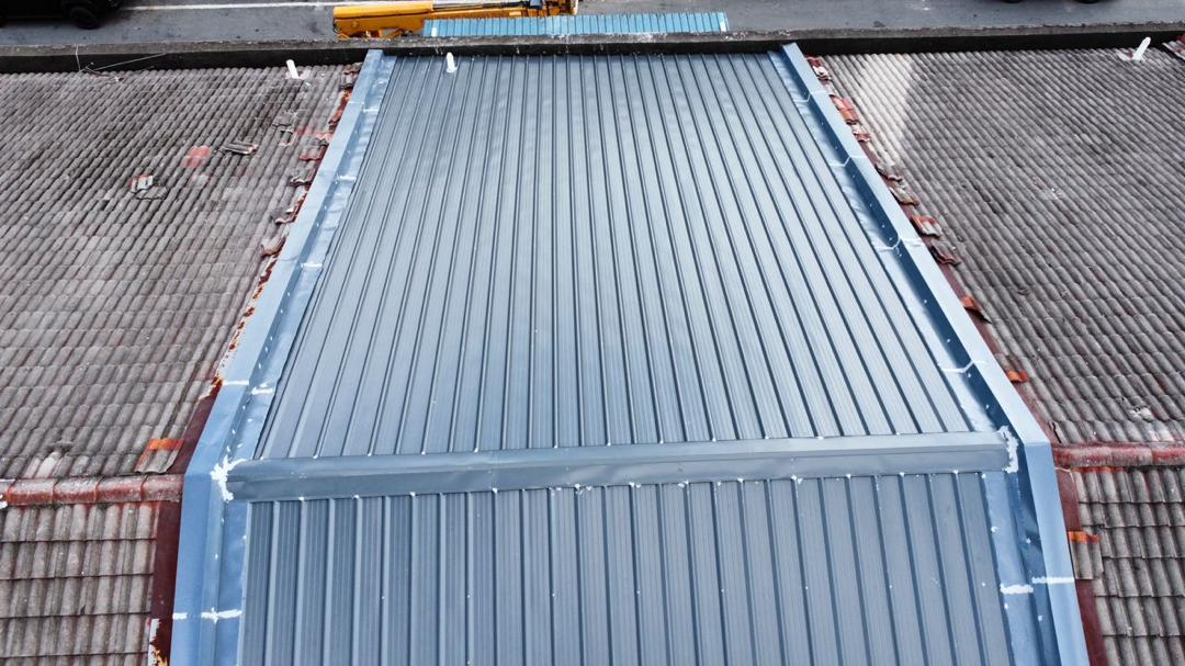 Metal roof installation